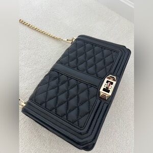 Rebecca Minkoff black leather Love crossbody
